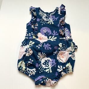 Tea Collection Under The Sea Floral Bubble Ruffle Romper